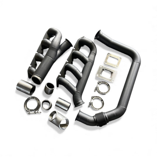 HQ, HJ, HX, HZ, WB LOG STYLE Universal Single Turbo Manifold Set